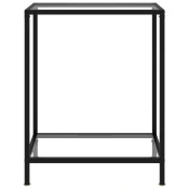MAISON CHIC konzolna miza - miza ob steni prozorna 60x35x75 cm kaljeno steklo, (21785862)
