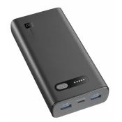 CellularLine Brza prijenosna baterija, 20000mAh, crna (PBFAST01PD20000K)