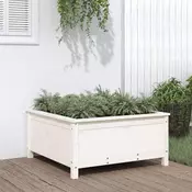 Vrtna sadilica bijela 82,5 x 82,5 x 39 cm od masivne borovine