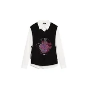 Desigual Bluza lila/roza/črna/bela