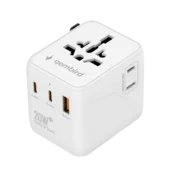 Gembird univerzalni adapter za napa?anje za sve zemlje, USB + Type-C punjac, 20W, beli, TPA-1A2C20-01-W