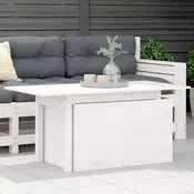 Vidaxl vidaXL Vrtna miza bela 100x50x75 cm masivni borov les