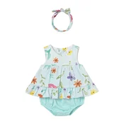 Mayoral Poletna obleka 1290 Zelena Regular Fit