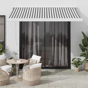 Tenda na uvlačenje antracit-bijela 3,5x2,5 m tkanina i aluminij