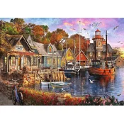 Trefl Puzzle Premium Plus Tea Time: Pristanišče ob morju 1000 kosov