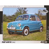 RETRO-AUTA Puzzle št. 49 FIAT 600 D (1964) 40 kosov