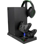 Xbox Series X večnamensko polnilno stojalo s hlajenjem in 2 baterijama za kontroler črne barve iPega