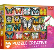 Trefl - Puzzle Creative:  Butterfly Collection - 500 dijelova