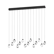 Eglo 390358 - LED prigušiva luster na lanku SINDICAT 14xLED/3W/230V crna/prozirna