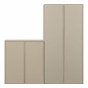 Kremno bela modularna garderobna omara iz masivnega bora 200x220 cm Daily – vtwonen