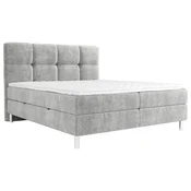 Esposa POSTELJA Z VZMETNICO 140 cm x 200 cm , tekstil svetlo siva