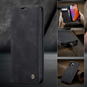Etui CaseMe MagFlip za iPhone 16 Pro Max z najvišjim nivojem zaščite in samodejnim magnetnim zapiranjem - smooth black