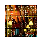 HOME Micro LED svjetlosna zavjesa, 20 žica / 20 LED dioda, topla bijela, vanjski dizajn (MLF 400/WW)