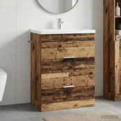 vidaXL vidaXL Kopalniški kabinet pod umivalnikom Star les 56 x 37,5 x 81 cm, (5000246401)