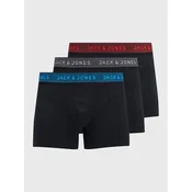3PACK Moške boksarice Jack and Jones črne (12127816 - asphalt) M