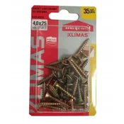 Wkret-Met Kaljeni lesni vijaki 4x25mm 35 kosov PZ2 zlati