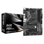 Asrock B450 Pro4 R2.0 AMD B450 Priključnice AM4 ATX