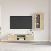 Set TV komoda Zidne FLORIN 3 pcs Sonoma hrast Konstruirano drvo