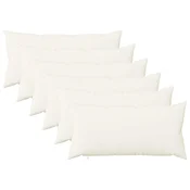 vidaXL Prevleka za blazino 6 kos HEERLEN Bela 40 x 80 cm Blago