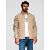 Ombre Washed mens sweatshirt with decorative stitching at the neckline - navy blue
