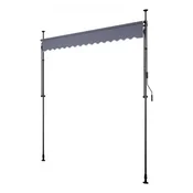 VEVOR Zložljiv nadstrešek 300x110x210 cm temno siv