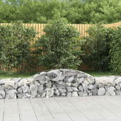 Lucne gabionske košare 12 kom 300x50x40/60 cm pocincano željezo