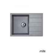 Milo Granitna sudopera Metro, o90, 62x44cm, Diamond grey