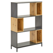 Carryhome REGAL 80/121,1/30 cm črna, barve hrasta, temno siva