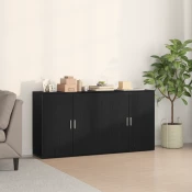 Kreveta 2 pcs Crni hrast 79 x 38 x 80 cm Konstruirano drvo