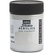 Pébéo Studio Fine Akrilna barva Silver 500 ml 1 kos