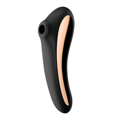 Stimulator Satisfyer - Dual Kiss, črn
