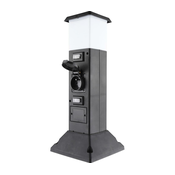 Solight PG05 - Vanjska lampa s 2 uticnice 1xE14/15W/230V IP44 crna
