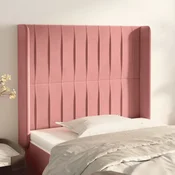 Vidaxl vidaXL Vzglavnik s krilci roza 83x16x118/128 cm žamet