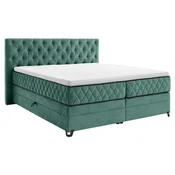 Modern Living Postelja Boxspring Carmen, Turkizna, 160x200