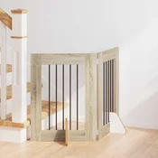 Vrata za pse s postoljem 2 pcs Hrast sonoma 60 x 60 cm