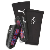 PUMA Neymar Jr ULTRA Light Sleeve Football Shinguards, Accessories, Black/Red/Ultra Blue, L