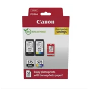 CANON PG-575/CL-576 crna/boja + 50 listova foto papira originalni multipak (5438C004)