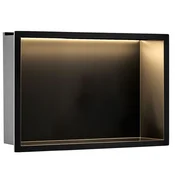VGRAJENA KOPALNIŠKA POLICA  LED 30x45 black
