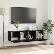 Set TV komoda 2 pcs Crna 60 x 30 x 30 cm Konstruirano drvo