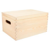 AtmoWood Lesena škatla s pokrovom 35 x 25 x 18 cm