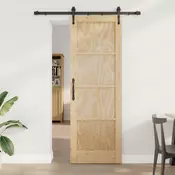vidaXL Drsna vrata ORKDAL Naravna 73,5 x 211 cm Trdna borovina