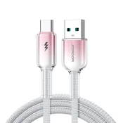 Joyroom Kabel Crystal-Clear Series 3A USB-A – USB-C, 1,2 m – bel