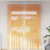 vidaXL Voile zavese z zanke 2 kosa oranžna 140x260 cm