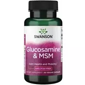 Swanson – Glukozamin + MSM, 60 kapsul