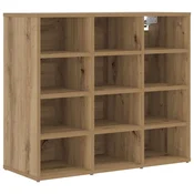 Vidaxl omara za čevlje Umetni hrast 77,5 x 30 x 67 cm Konstruiran les