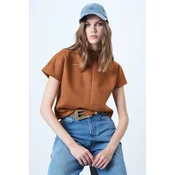 Trend Alacati Stili Ženska bluza Alc-X14615, Smeda
