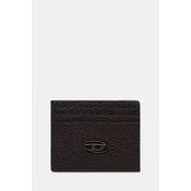 Usnjen etui za kartice Diesel HISSU EVO CARD CASE rjava barva, X09018.P0685