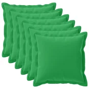 vidaXL Prevleka za blazino 6 kos HOUTEN Zelena 55 x 55 cm Poliester