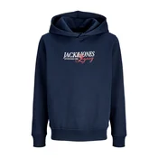 Jack & Jones Junior Majica JJJADE temno modra/brusnica/bela