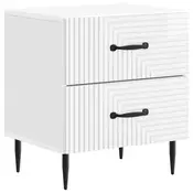 vidaXL vidaXL Nočna omarica s predalom Bela visok sijaj 43 x 34,5 x 47,5 cm, (5000209481)